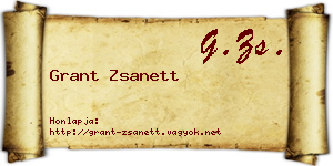 Grant Zsanett névjegykártya